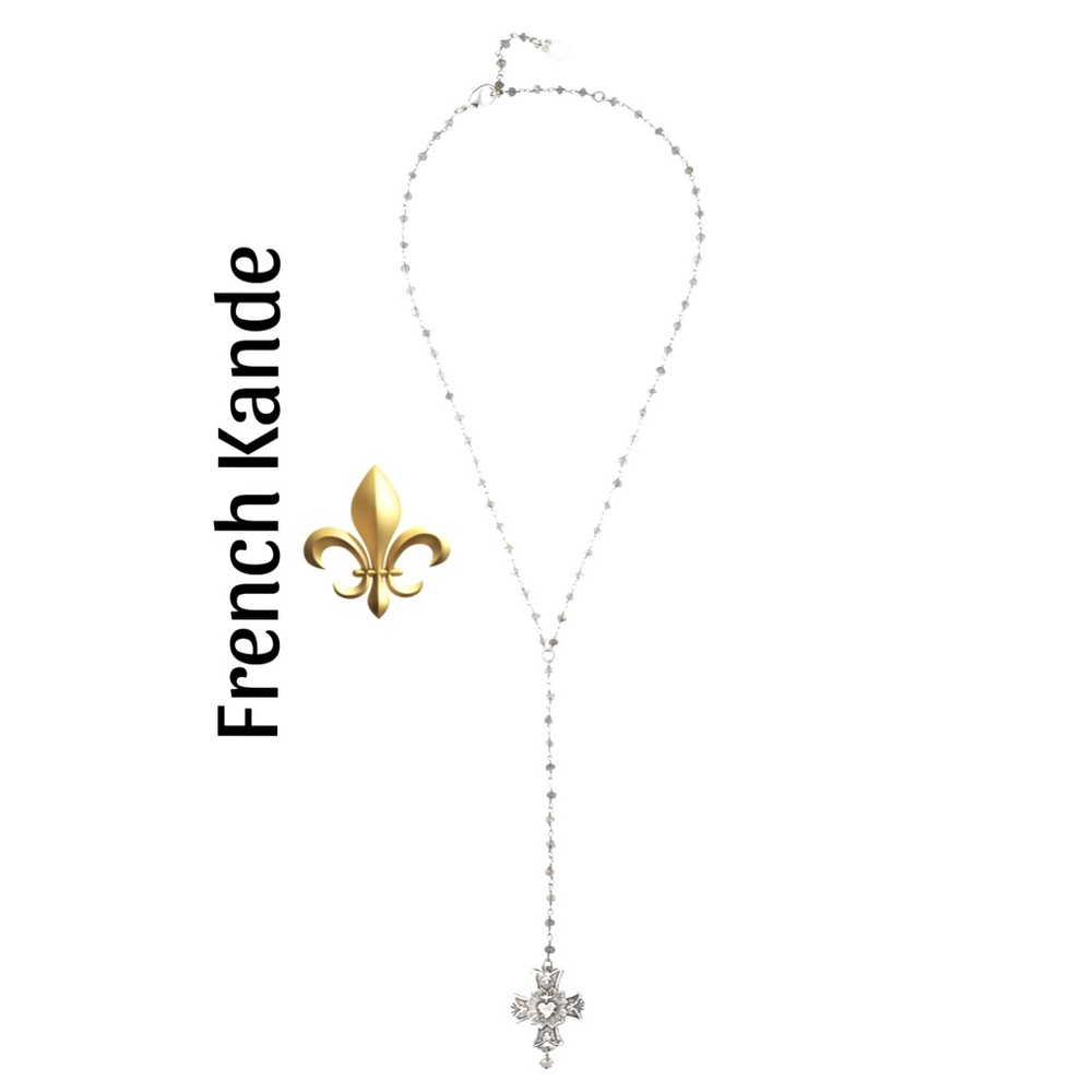 FRENCH KANDE The Joelene Necklace – Silver, Adjustable Y Necklace
